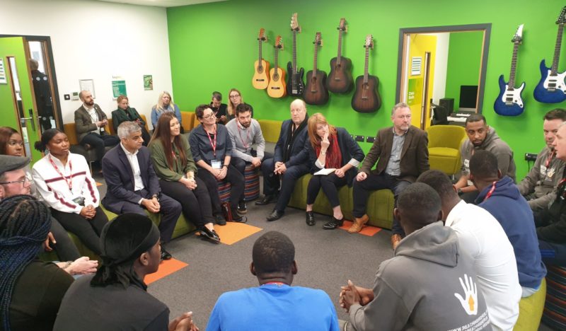 Sarah Jones and Sadiq Khan at Legacy Youth Zone
