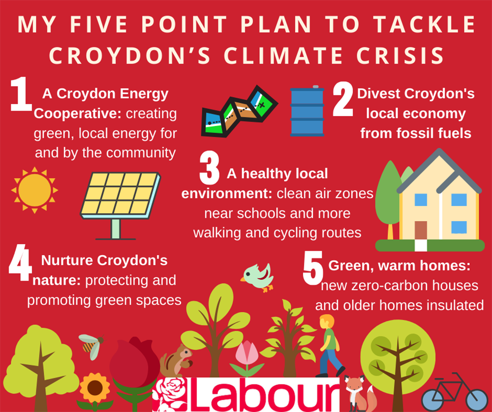 Sarah’s five point plan to tackle Croydon’s climate crisis