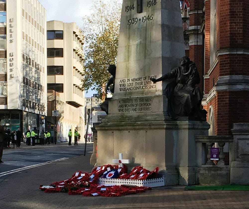 Croydon Cenotaph on Rememberence Day